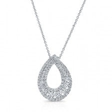 WHITE GOLD CONTEMPORARY LOOP DIAMOND MEDALLION