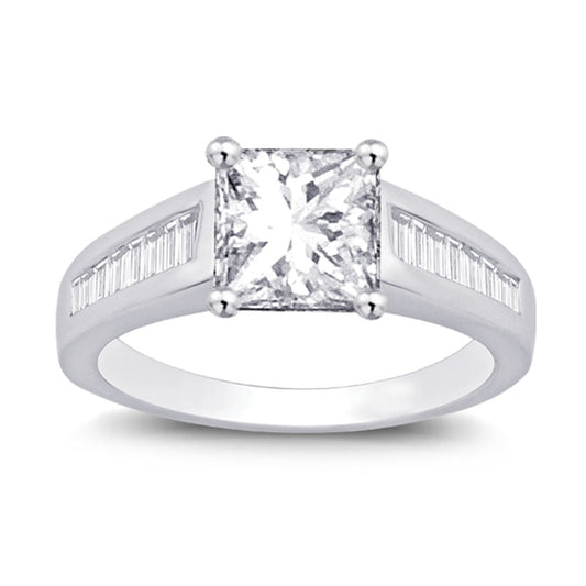 14K White Gold 1 5/6 Ct.tw Diamond Engagement Ring