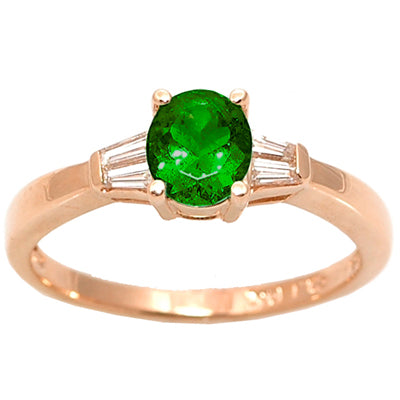 Gold Emerald and Diamond Ring