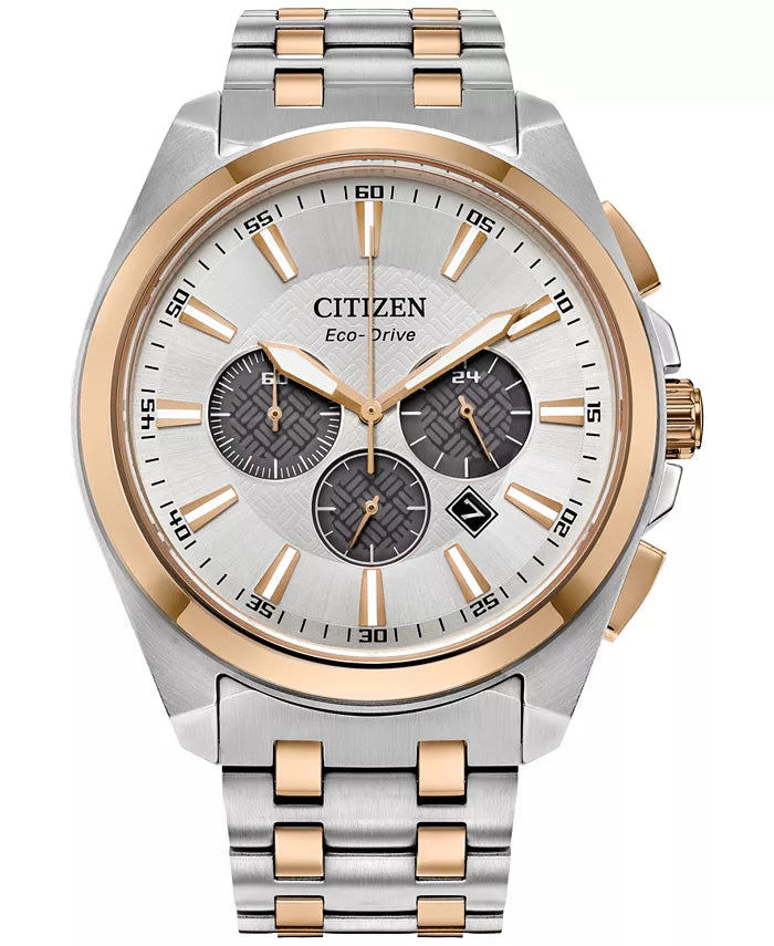 Citizen Eco-Drive Men's Chronograph Classic Two-Tone Stainless Steel Bracelet Watch 41mm