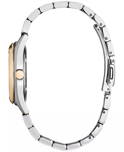 Citizen Eco-Drive Women's Sport Luxury Diamond Accent Two Tone Stainless Steel Bracelet Watch 33mm