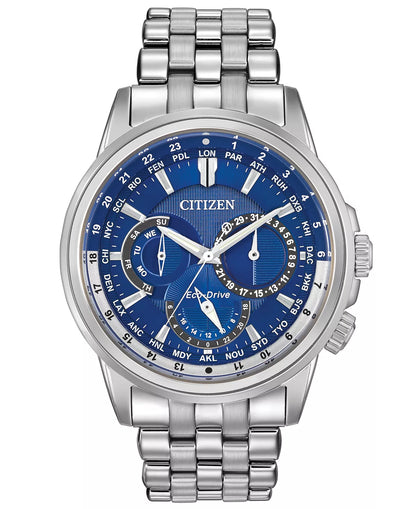 Citizen Men's Eco-Drive Calendrier Stainless Steel Bracelet Watch 44mm