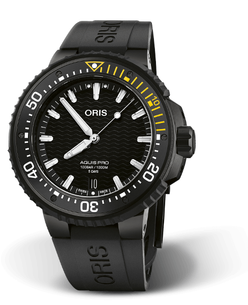 AQUISPRO DATE CALIBRE 400
 49.50 MM
 TITANIUM / BLACK DLC PLATED