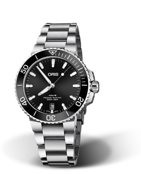 AQUIS DATE
 39.50 MM
 STAINLESS STEEL