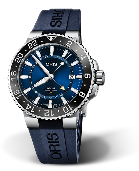 AQUIS GMT DATE
 43.50 MM
 STAINLESS STEEL