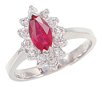 Gold Ruby and Diamond Ring