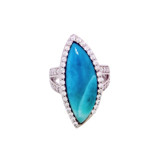 Beautiful Larimar Ring in Sterling Silver