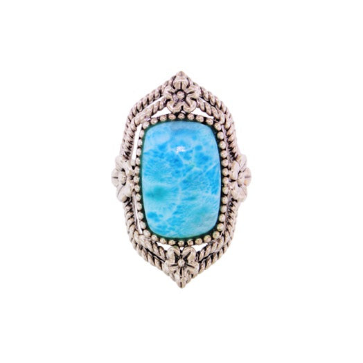 Beautiful Larimar Ring in Sterling Silver