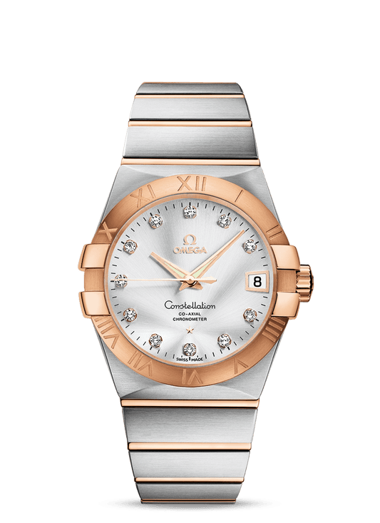 CONSTELLATION OMEGA CO-AXIAL 38 MM
 
 Steel - red gold on Steel - red gold