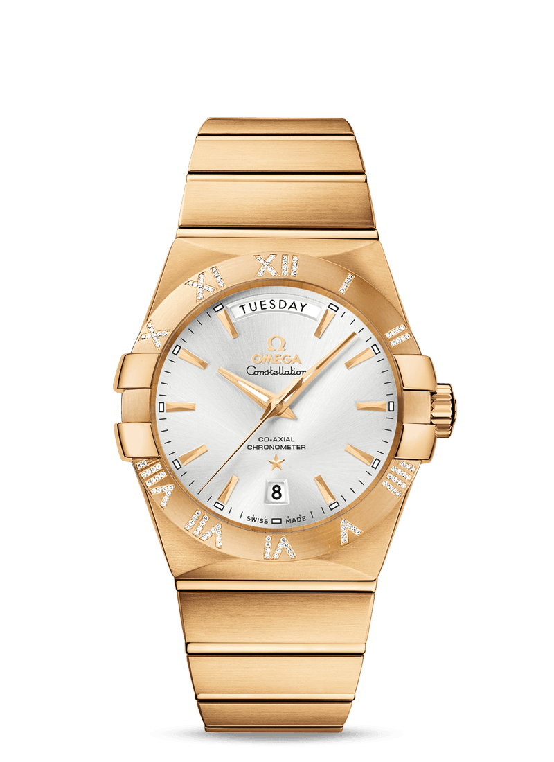 CONSTELLATION OMEGA CO-AXIAL DAY-DATE 38 MM
 
 Yellow gold on yellow gold