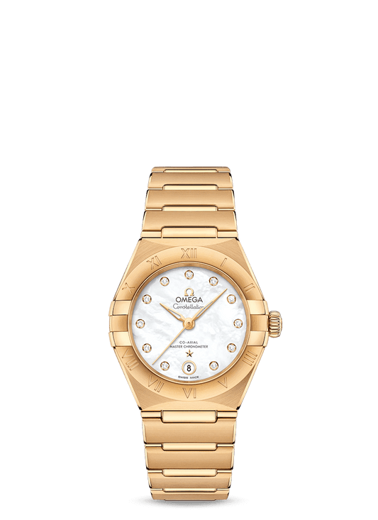 Yellow gold on yellow gold
 Constellation Manhattan
 Omega Co‑Axial Master Chronometer 29 mm