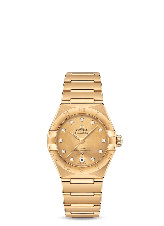 Yellow gold on yellow gold Constellation Manhattan Omega Co‑Axial Master Chronometer 29 mm