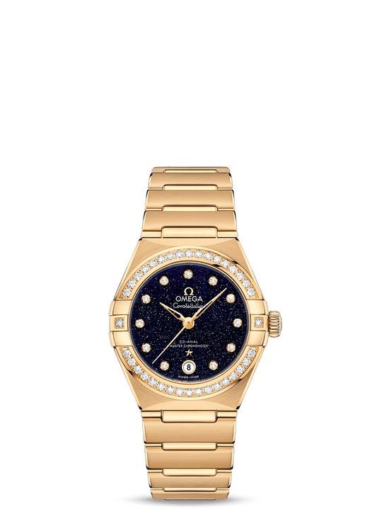 Yellow gold on yellow gold
 Constellation Manhattan
 Omega Co‑Axial Master Chronometer 29 mm