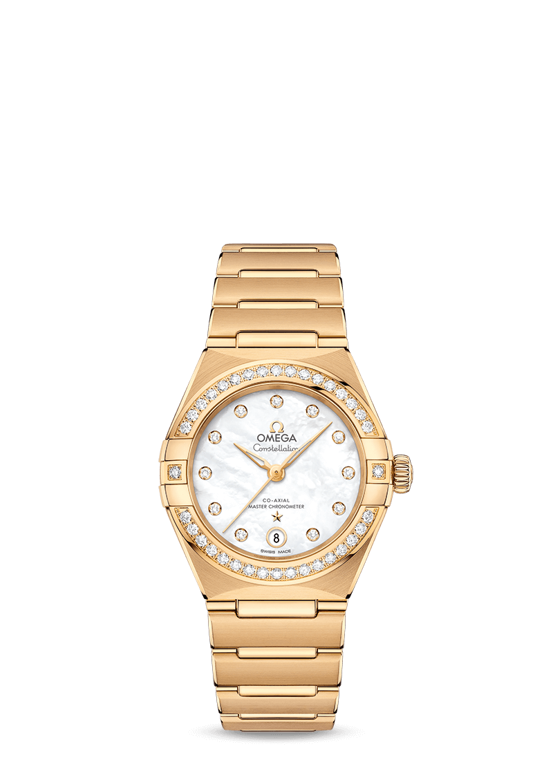Yellow gold on yellow gold Constellation Manhattan Omega Co‑Axial Master Chronometer 29 mm