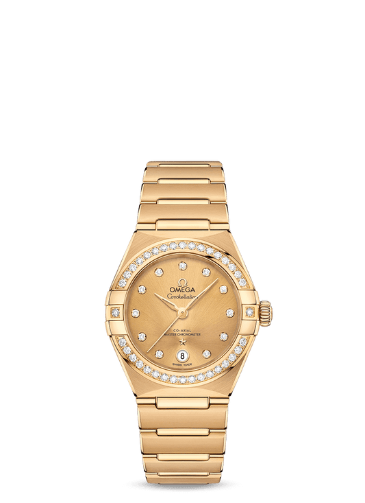 Yellow gold on yellow gold Constellation Manhattan Omega Co‑Axial Master Chronometer 29 mm