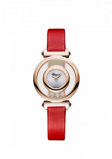 HAPPY DIAMONDS ICONS WATCH 18K ROSE GOLD, RUBIES AND DIAMONDS