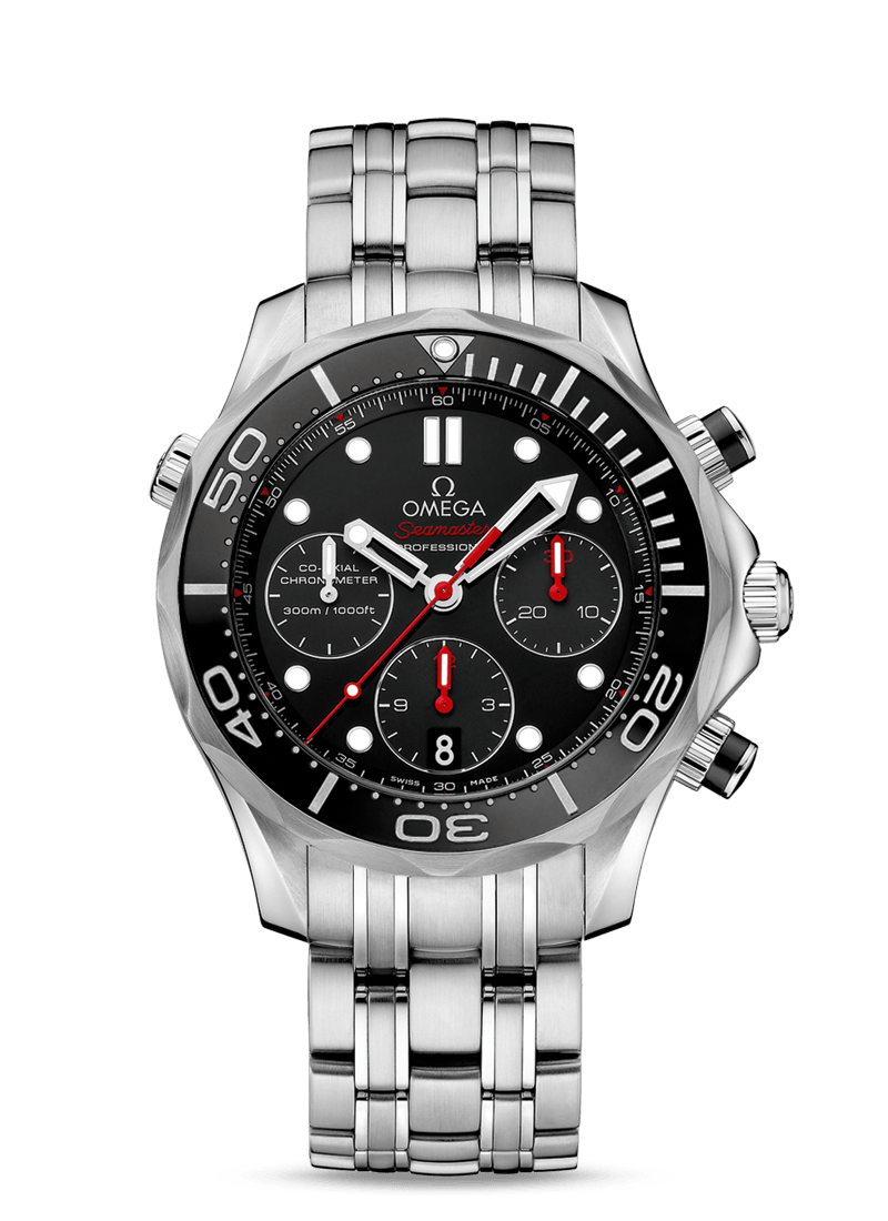 DIVER 300 M CO-AXIAL CHRONOGRAPH 44 MM
 
 Steel on steel