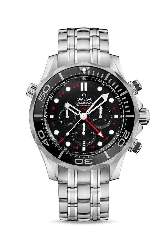 DIVER 300 M CO-AXIAL GMT CHRONOGRAPH 44 MM
 
 Steel on steel