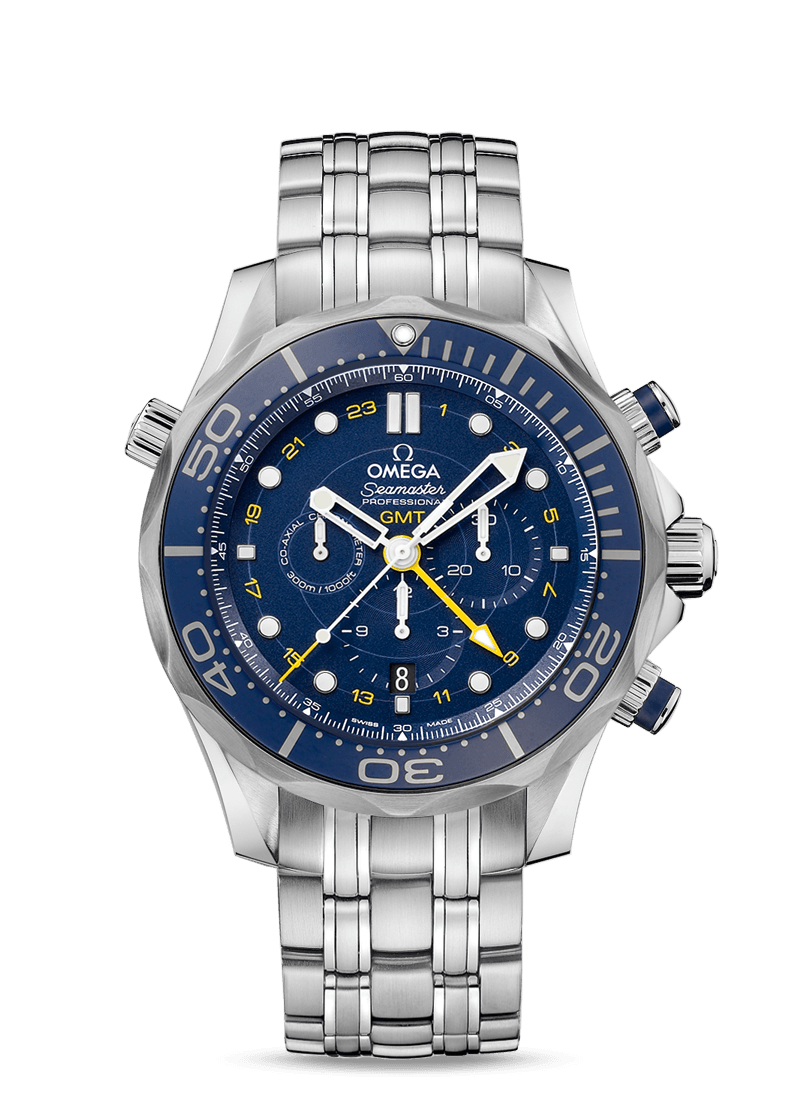 DIVER 300 M CO-AXIAL GMT CHRONOGRAPH 44 MM
 
 Steel on steel