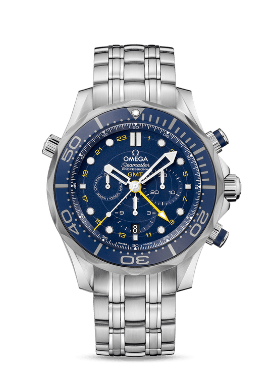 DIVER 300 M CO-AXIAL GMT CHRONOGRAPH 44 MM
 
 Steel on steel