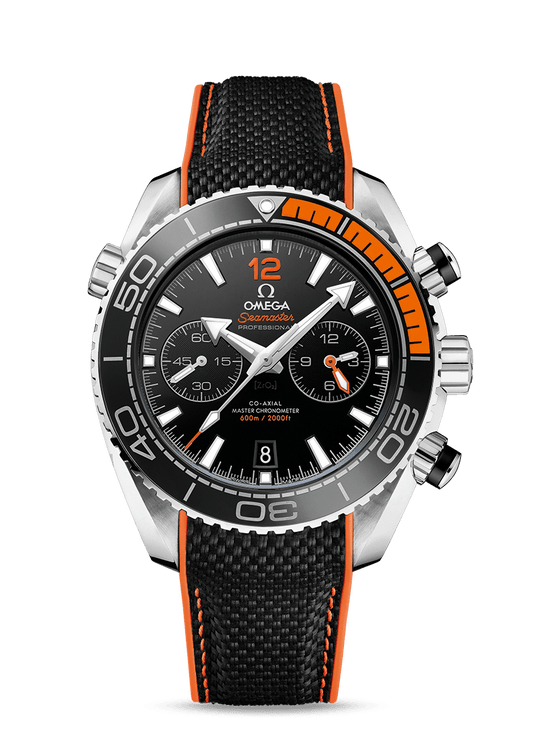 PLANET OCEAN 600 M OMEGA CO-AXIAL MASTER CHRONOMETER
 CHRONOGRAPH 45.5 MM
 
 Steel on rubber strap