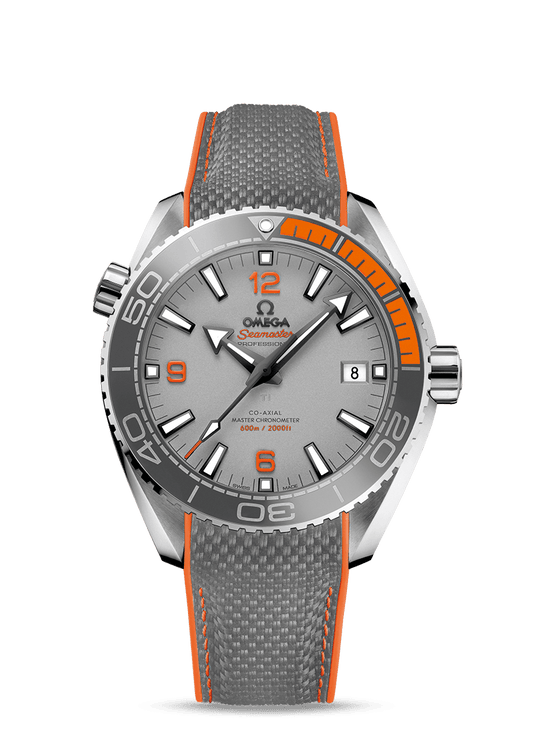 PLANET OCEAN 600 M OMEGA CO-AXIAL MASTER CHRONOMETER 43.5
 MM
 
 Titanium on rubber strap