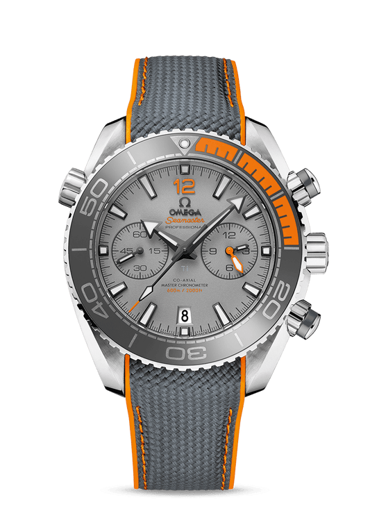 PLANET OCEAN 600 M OMEGA CO-AXIAL MASTER CHRONOMETER
 CHRONOGRAPH 45.5 MM
 
 Titanium on rubber strap