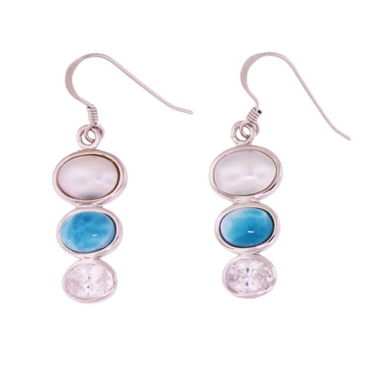 Beautiful Larimar Earring in Sterling Silver