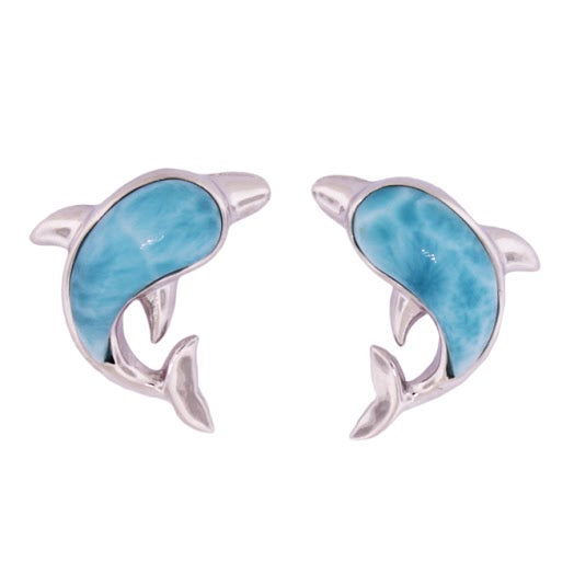 Beautiful Larimar Earring in Sterling Silver