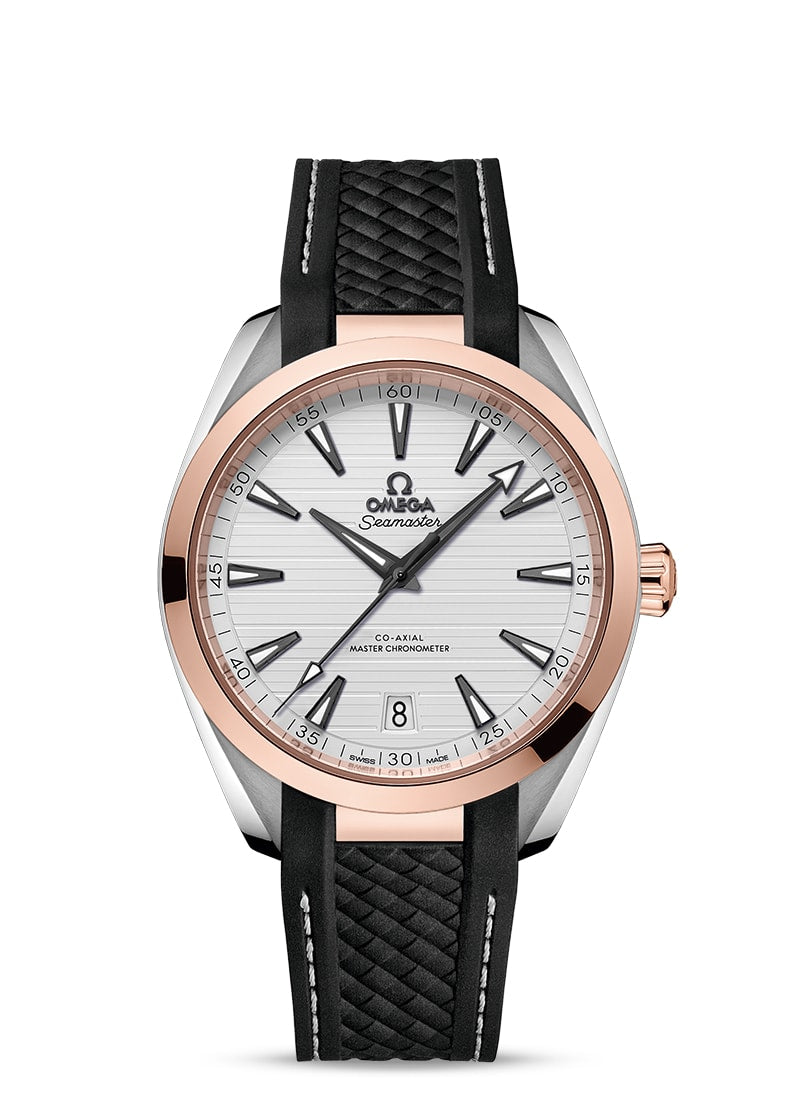 AQUA TERRA 150M OMEGA CO-AXIAL
 MASTER CHRONOMETER 41 MM
 
 Steel Rubber Strap Black