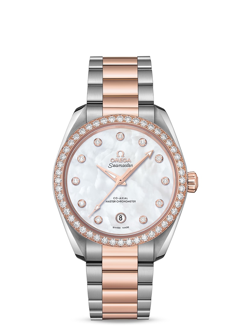 AQUA TERRA 150M OMEGA CO-AXIAL
 MASTER CHRONOMETER
 
 18k Sedna Gold Stainless Steel