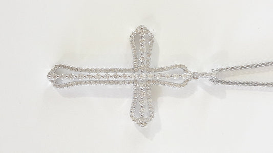 Cross Pendant with Diamonds