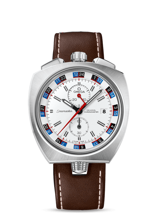 BULLHEAD CO-AXIAL CHRONOGRAPH 43 X 43 MM
 
 Steel on leather strap