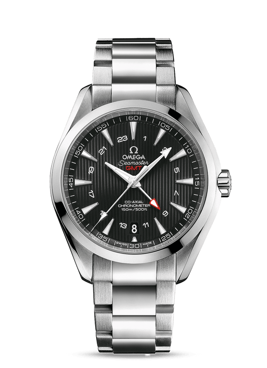 AQUA TERRA 150 M OMEGA CO-AXIAL GMT 43 MM
 
 Steel on steel