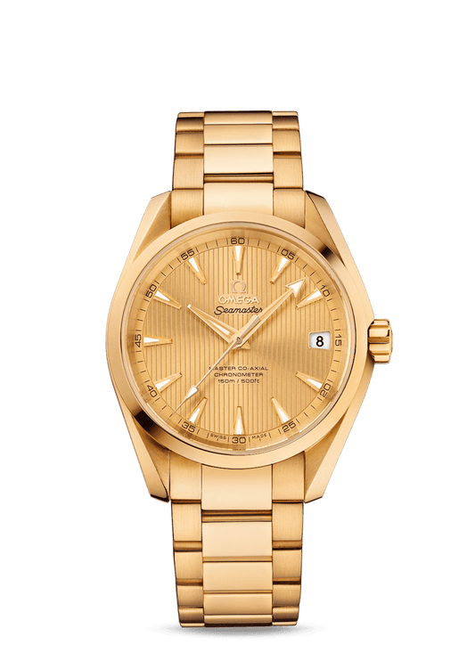 AQUA TERRA 150 M OMEGA MASTER CO-AXIAL 38.5 MM
 
 Yellow gold on yellow gold