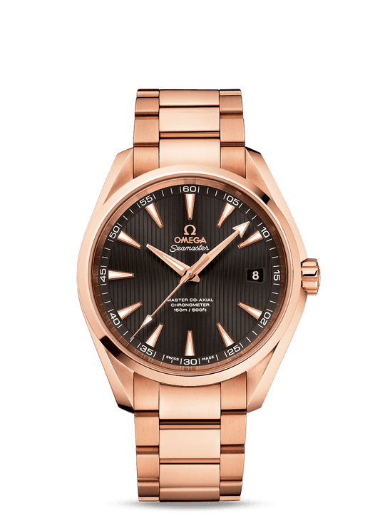 AQUA TERRA 150 M OMEGA MASTER CO-AXIAL 41.5 MM
 
 Red gold on red gold