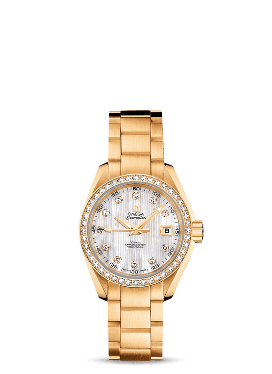 AQUA TERRA 150 M OMEGA CO-AXIAL 30 MM
 
 Yellow gold on yellow gold