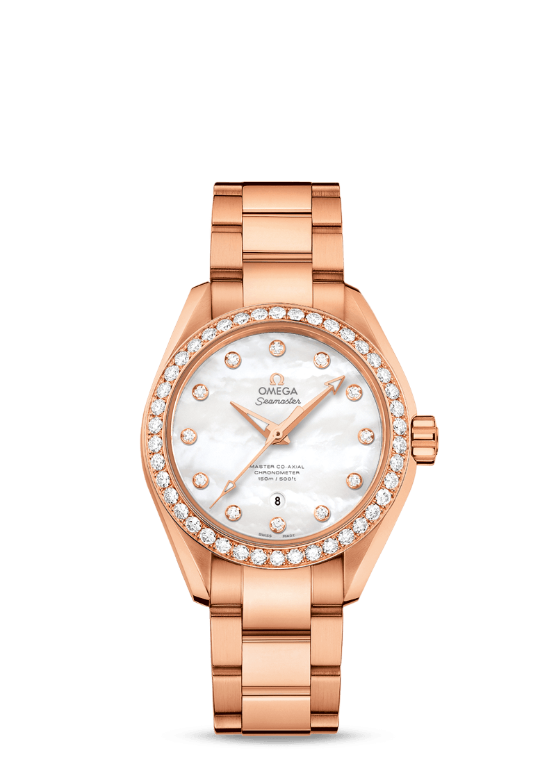 AQUA TERRA 150 M OMEGA MASTER CO-AXIAL 34 MM
 
 Sedna gold on Sedna gold