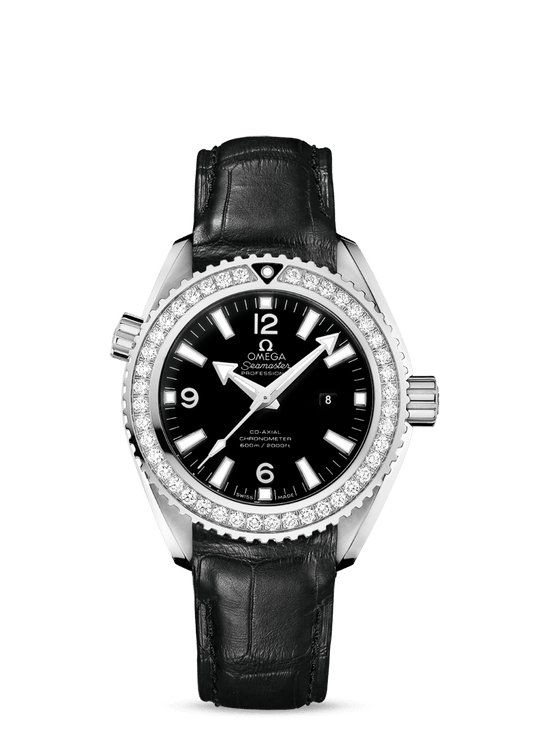 PLANET OCEAN 600 M OMEGA CO-AXIAL 37.5 MM
 
 Steel on leather strap