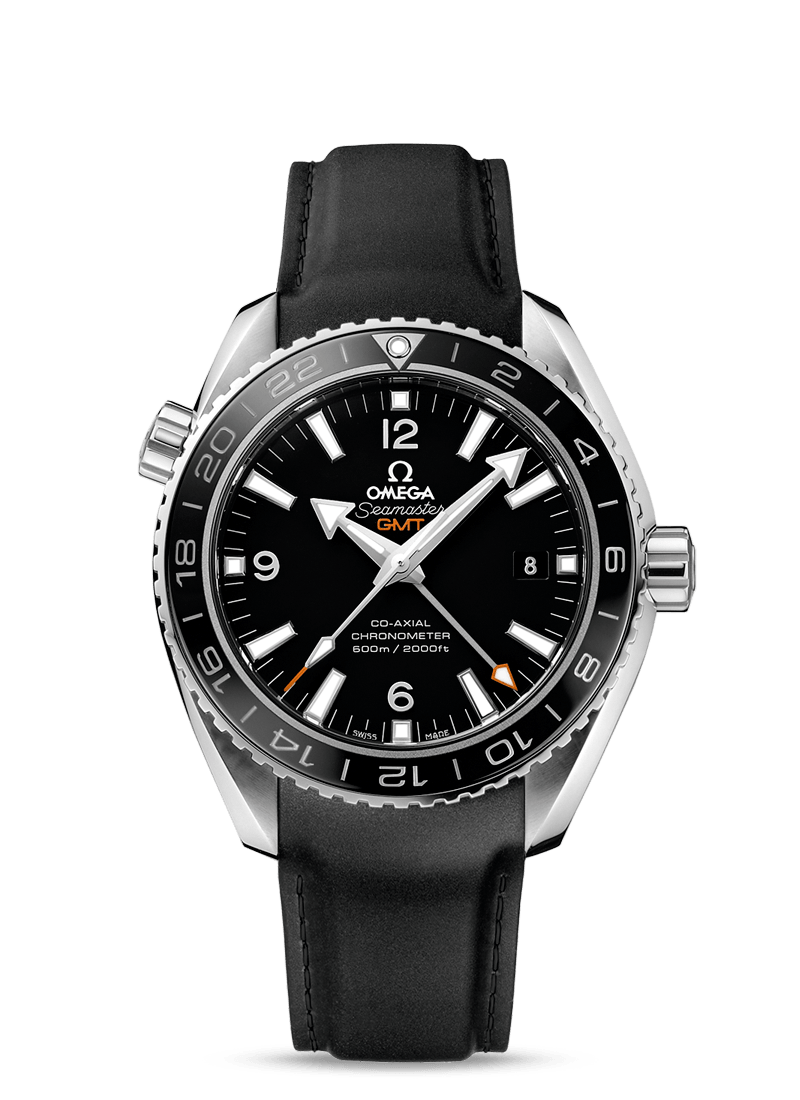 PLANET OCEAN 600 M OMEGA CO-AXIAL GMT 43.5 MM
 
 Steel on rubber strap