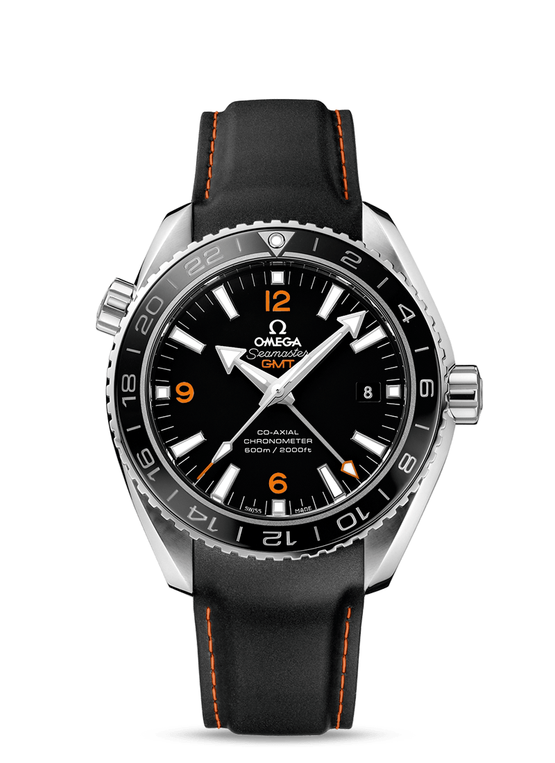 PLANET OCEAN 600 M OMEGA CO-AXIAL GMT 43.5 MM
 
 Steel on rubber strap