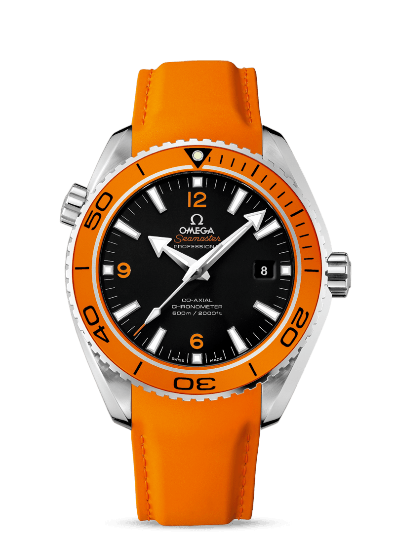 PLANET OCEAN 600 M OMEGA CO-AXIAL 45.5 MM
 
 Steel on rubber strap