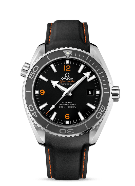 PLANET OCEAN 600 M OMEGA CO-AXIAL 45.5 MM
 
 Steel on rubber strap