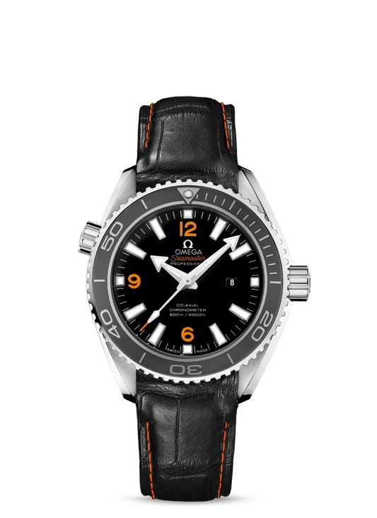 PLANET OCEAN 600 M OMEGA CO-AXIAL 37.5 MM
 
 Steel on leather strap