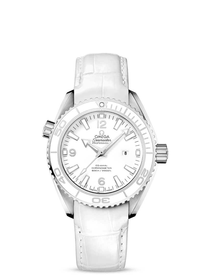 PLANET OCEAN 600 M OMEGA CO-AXIAL 37.5 MM
 
 Steel on leather strap