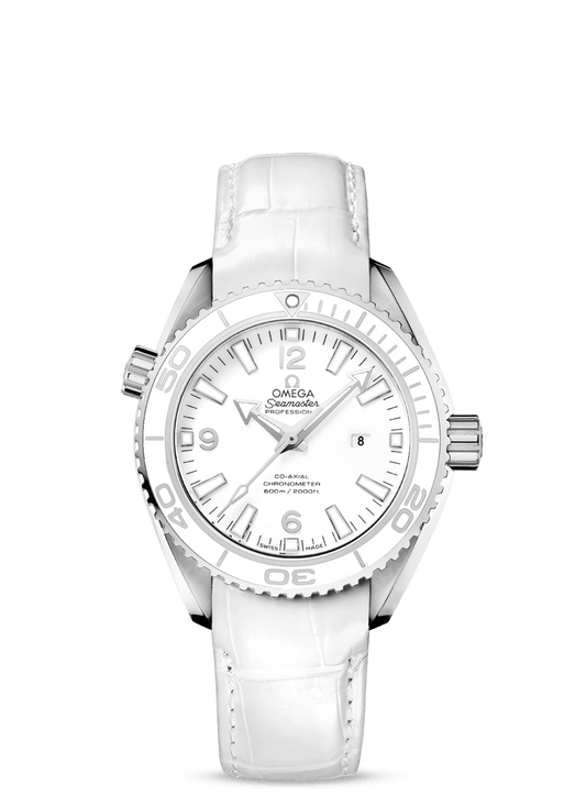 PLANET OCEAN 600 M OMEGA CO-AXIAL 37.5 MM
 
 Steel on leather strap