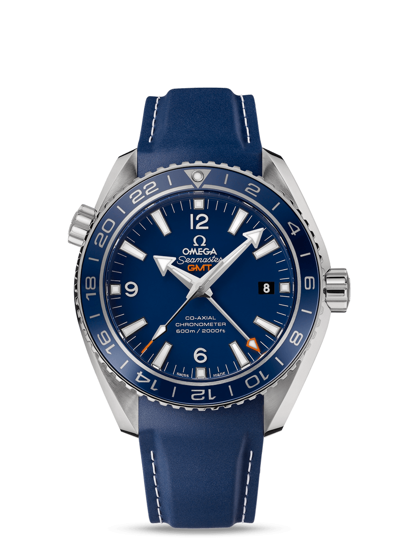 PLANET OCEAN 600 M OMEGA CO-AXIAL GMT 43.5 MM
 
 Titanium on rubber strap