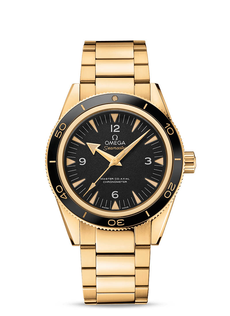 SEAMASTER 300 OMEGA MASTER CO-AXIAL 41 MM
 
 Yellow gold on yellow gold