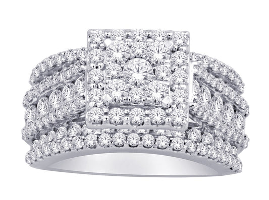 14K White Gold 2 5/6 ct Diamond Fashion Ring
