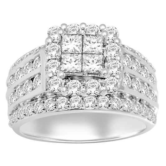 14K White Gold 3 ct.tw. Diamond Fashion Ring